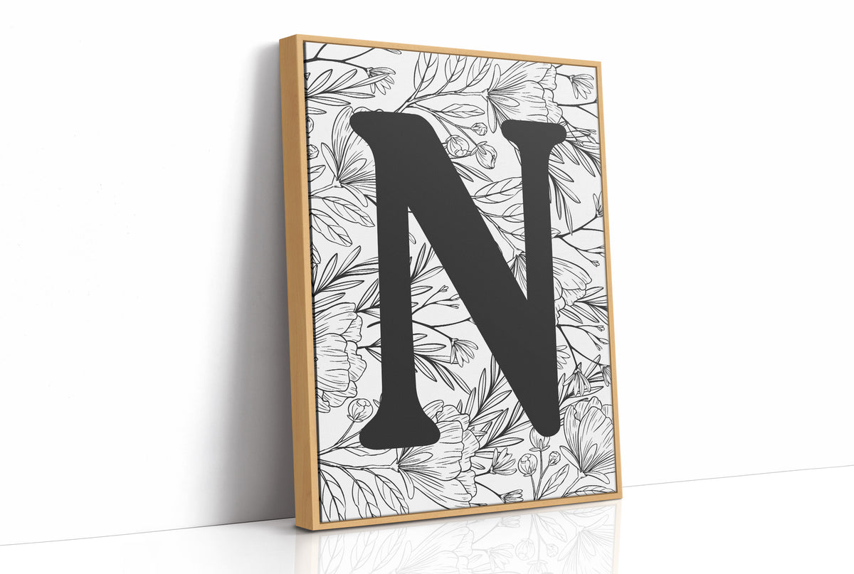 Botanical Letter N Monogram
