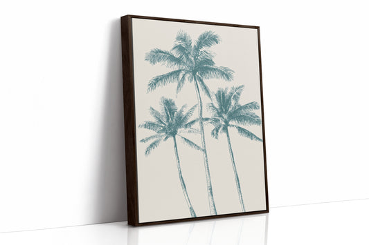Teal Palms On Desert Afternoons