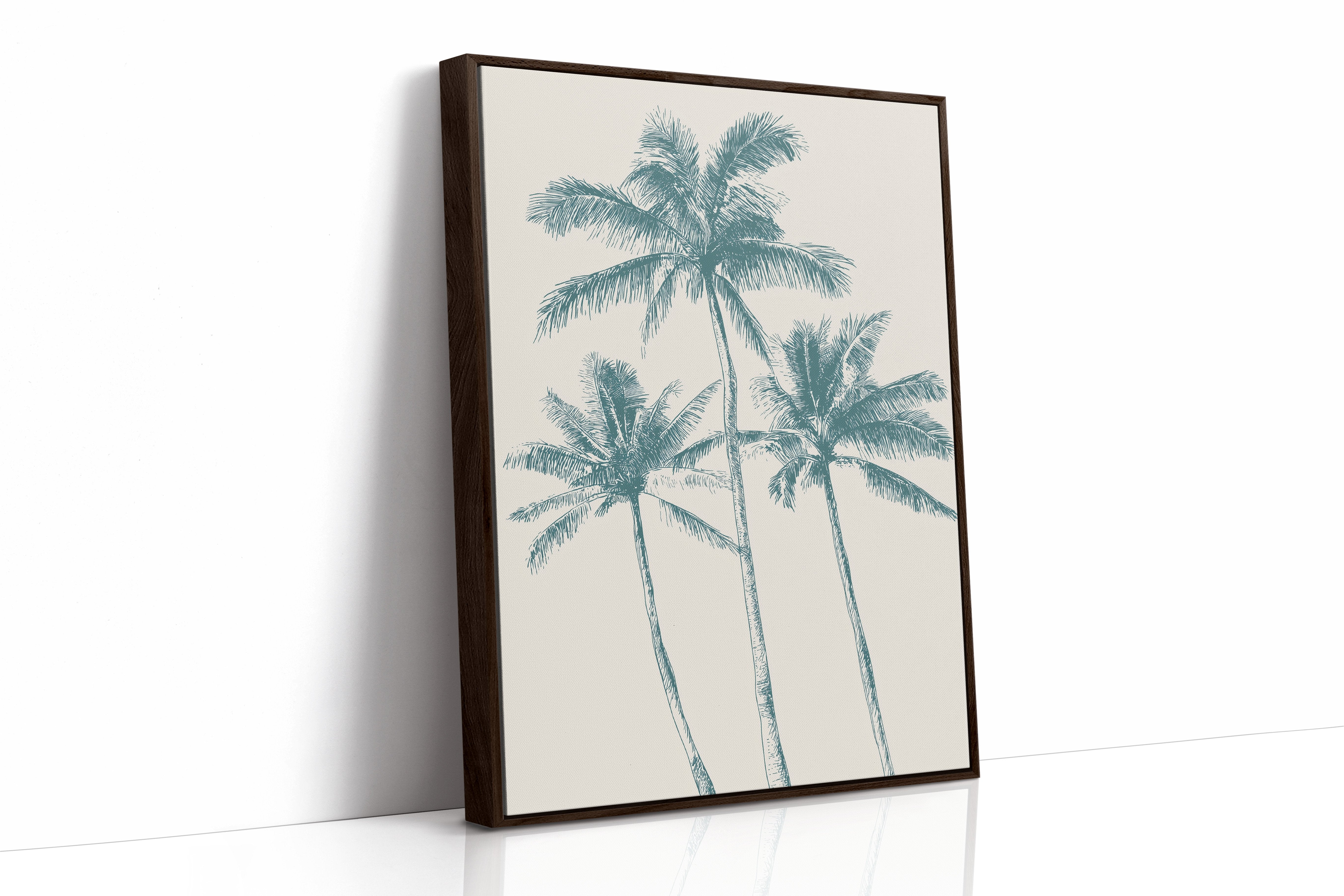 Teal Palms On Desert Afternoons