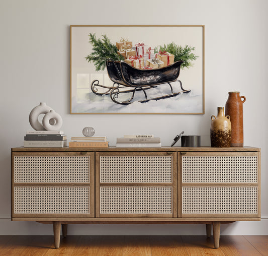 Vintage Sleigh Carries Winter Magic