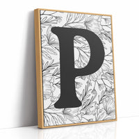 Botanical Letter P Monogram