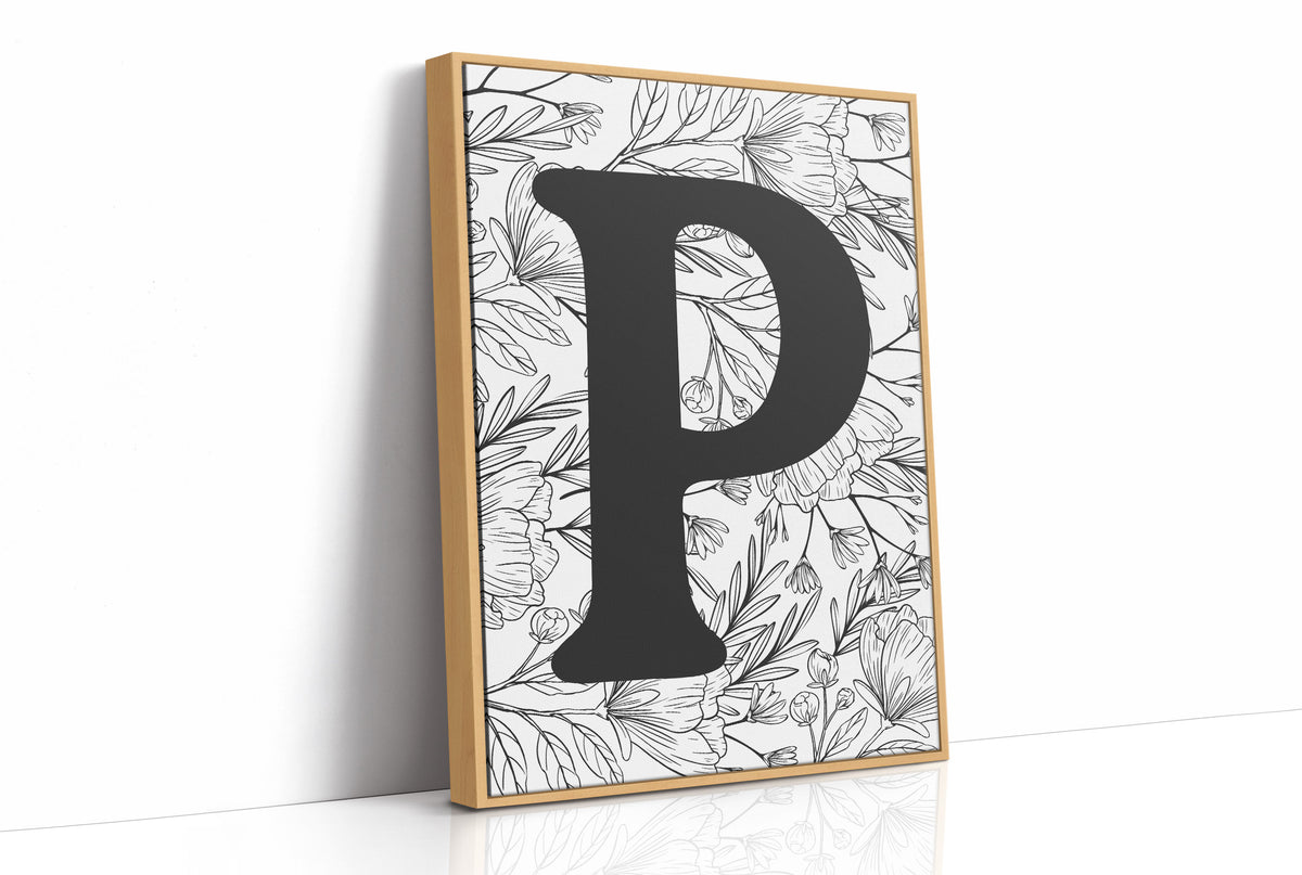 Botanical Letter P Monogram