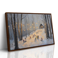 Lantern Glow in the Winter Woods