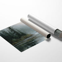 Misty River Meets Ancient Wanderer