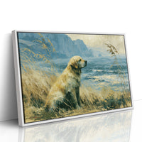 Golden Retriever, Coastal Cliffs