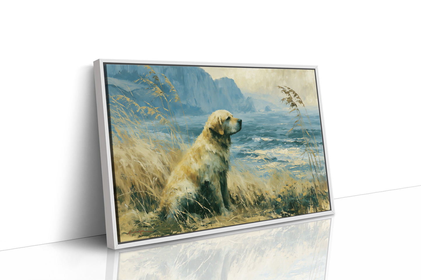 Golden Retriever, Coastal Cliffs
