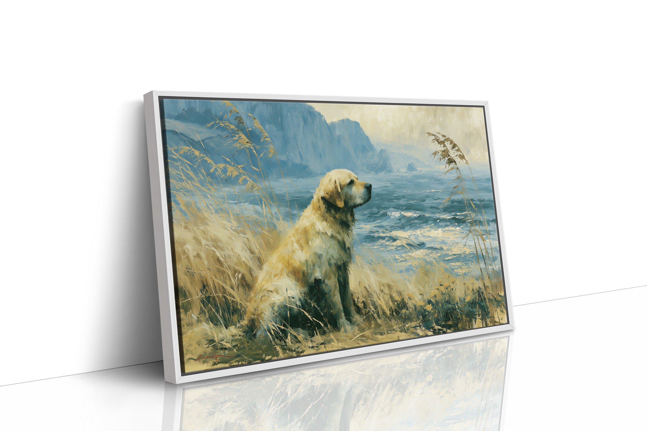 Golden Retriever, Coastal Cliffs