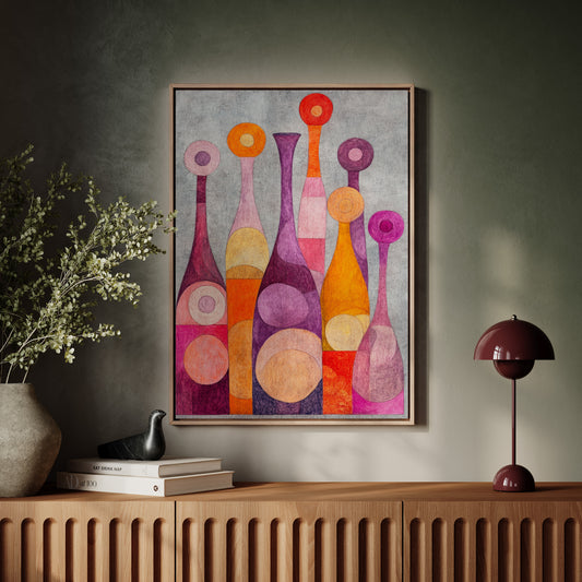 Wine Bottles Dance At Twilight