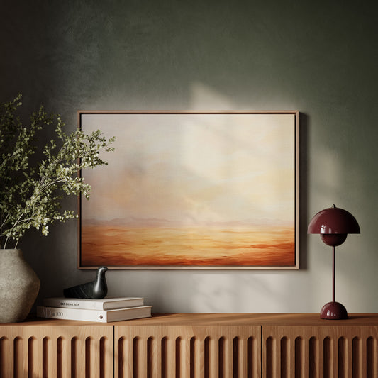 Golden Haze Over Desert Silence