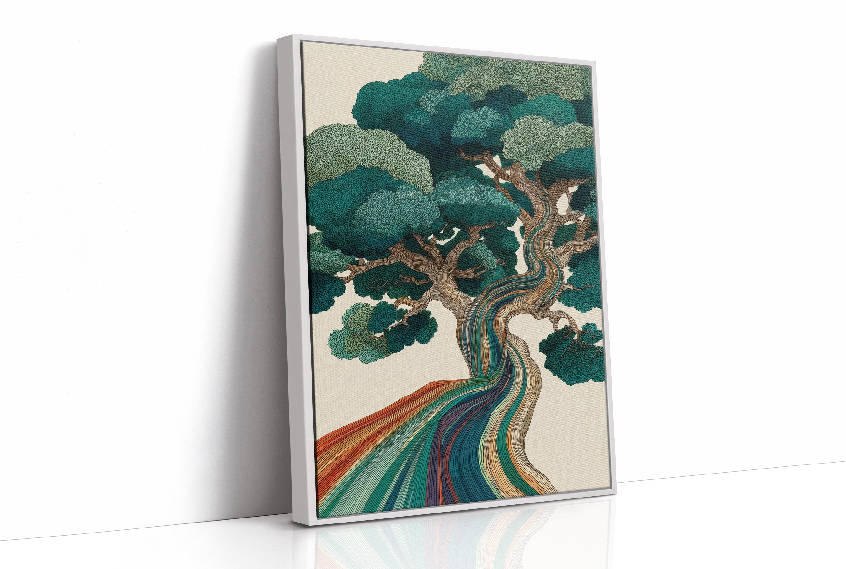 River of Color Through Pines