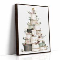 Stacked Treasures: A Festive Gift Tower