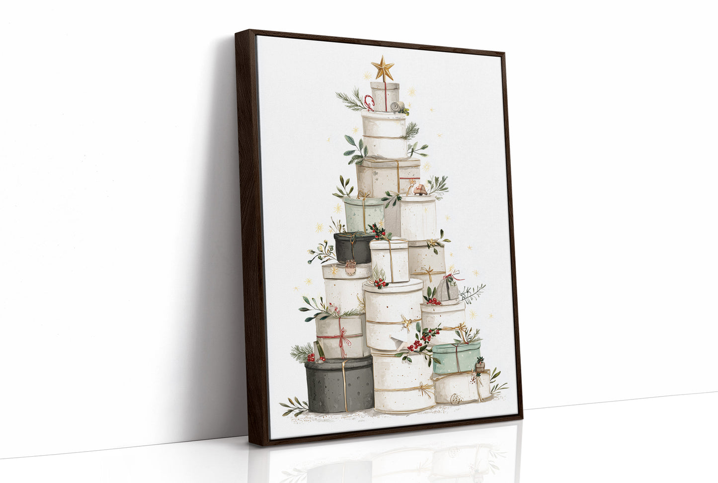 Stacked Treasures: A Festive Gift Tower