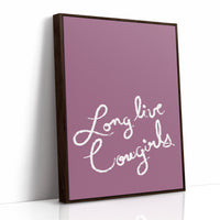 Mauve Canvas With Flowing Words