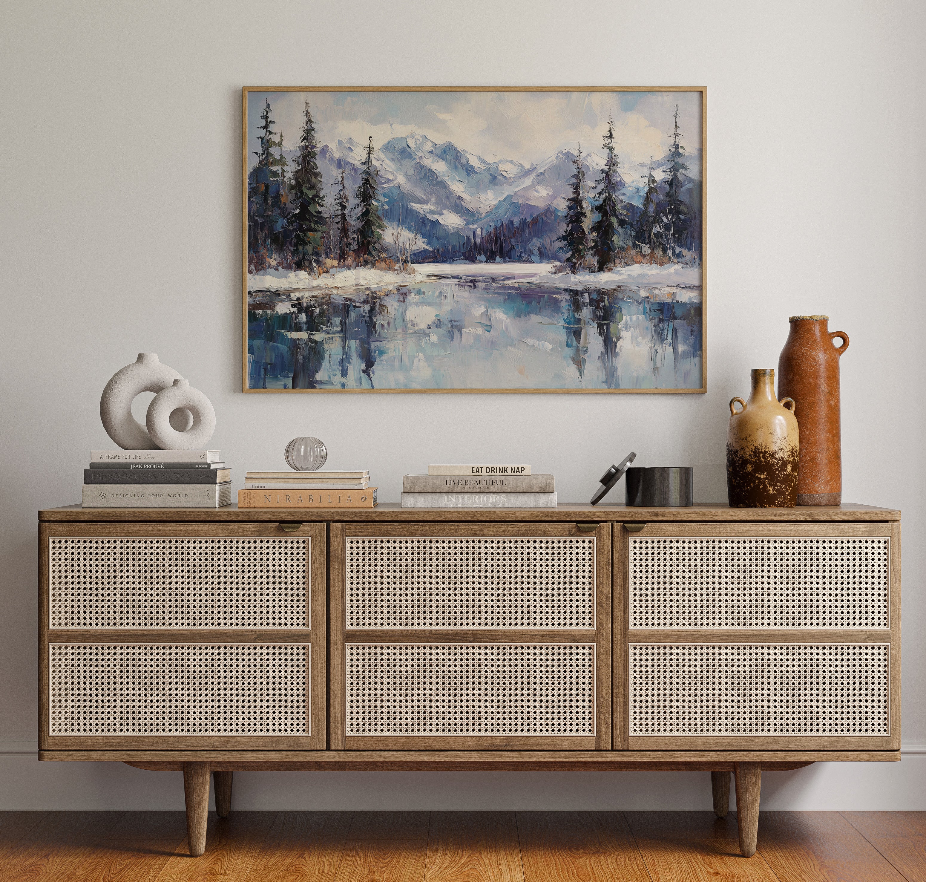 Alpine Lake Mirrors Winter's Grace