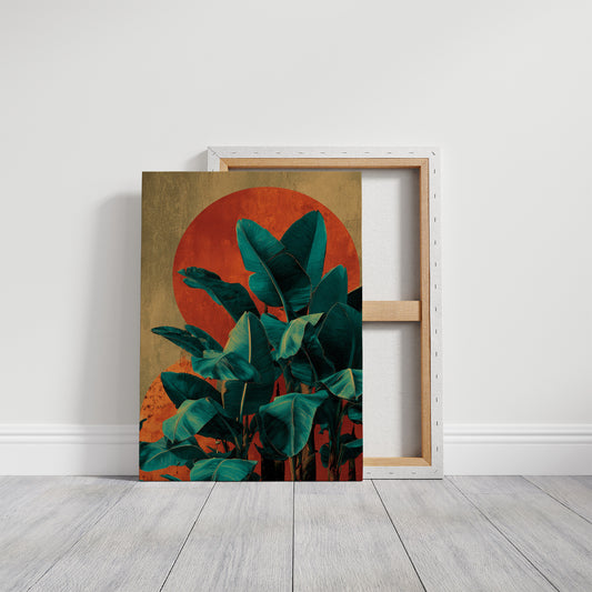 Banana Leaves at Sundown