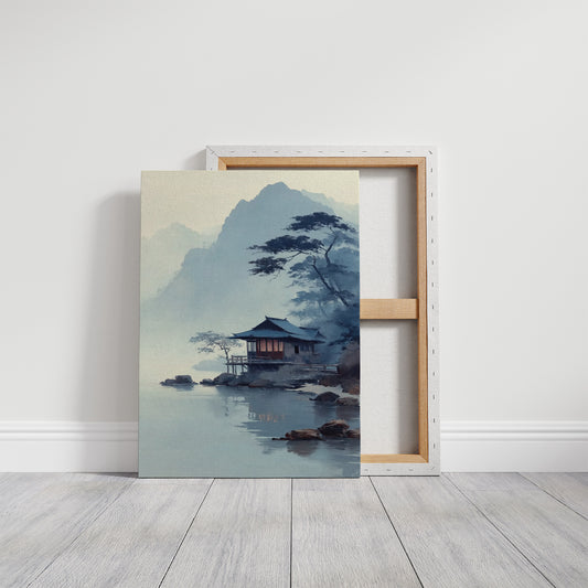 Misty Lake House Finds Morning Peace