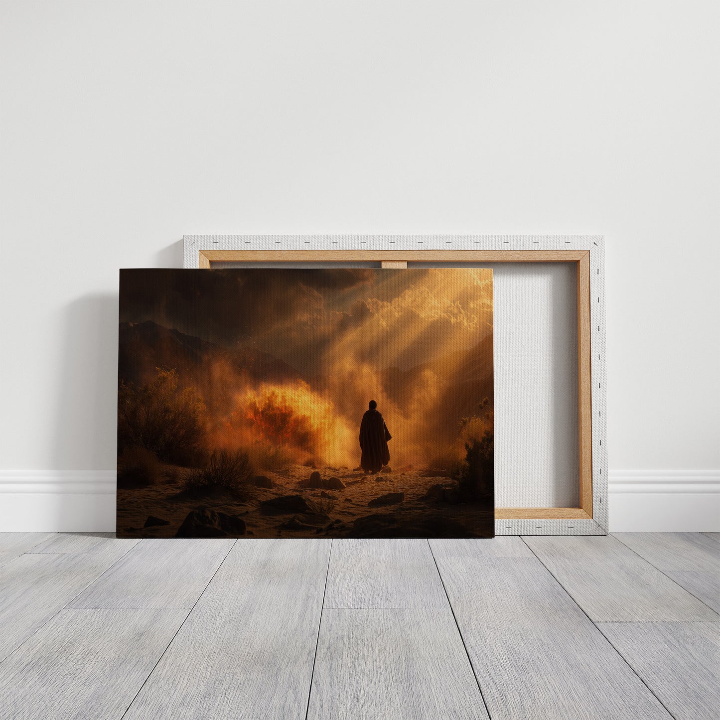 Pilgrim Walks Through Fiery Dawn