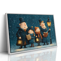 The Carolers Sing By Lamplight