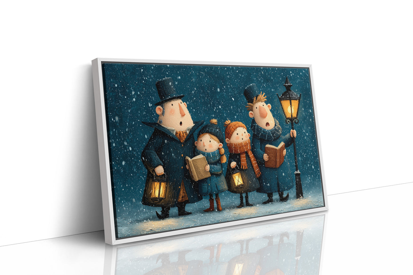 The Carolers Sing By Lamplight