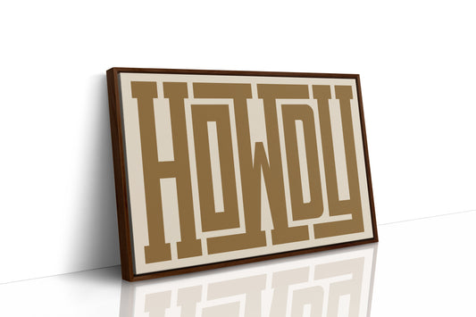 Bold Howdy Western Typography Print