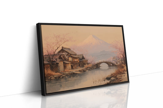 Cherry Blossoms Bridge Ancient Waters