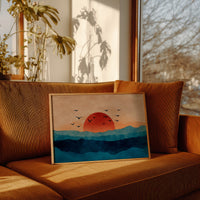 Birds Circle Morning's Coral Rise