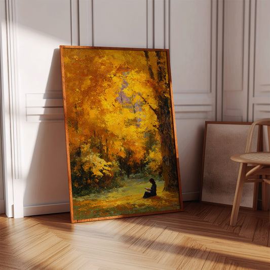 October Pages Between Golden Branches