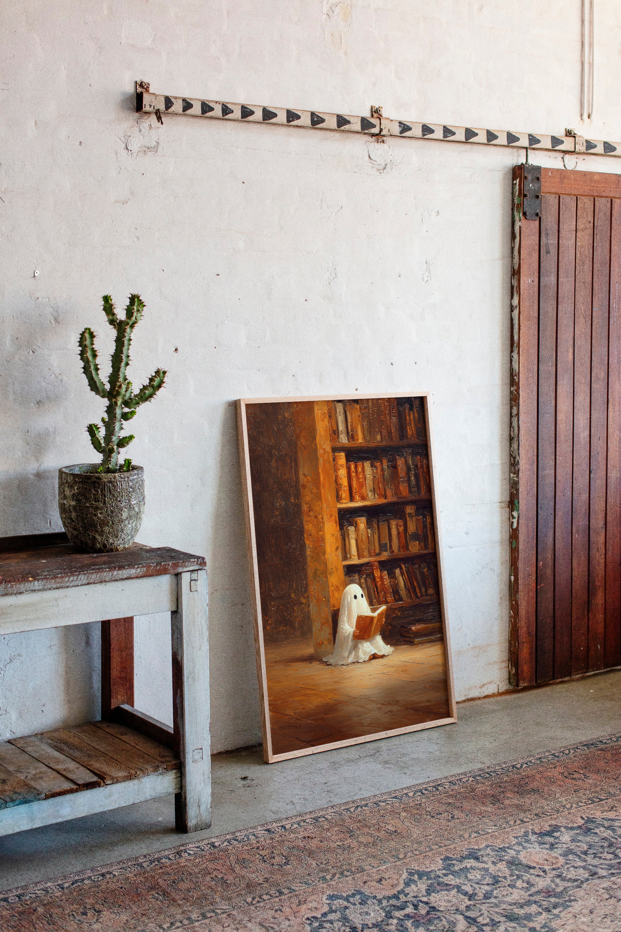 Whimsical Ghost Library Canvas Print - Enchanting Art - Gallery Canvas image 11