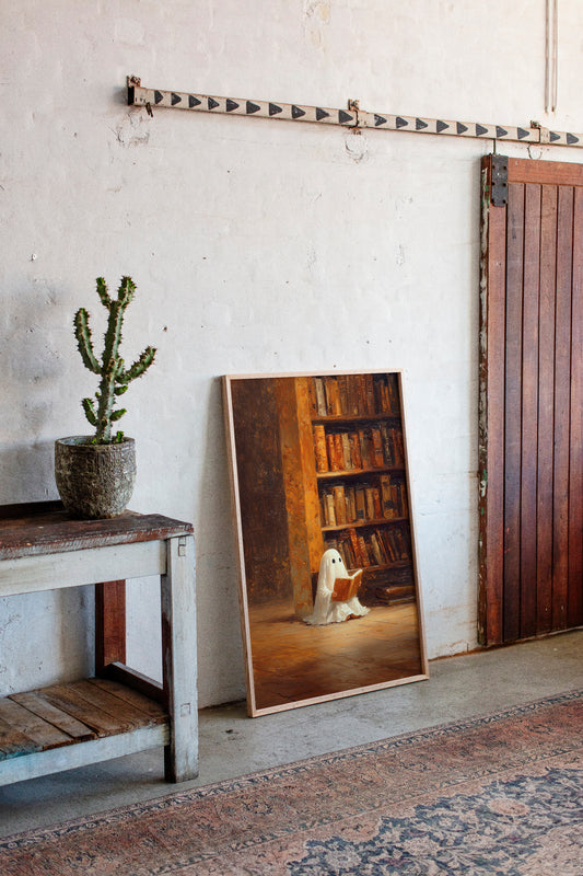 Whimsical Ghost Library Canvas Print - Enchanting Art - Gallery Canvas image 11