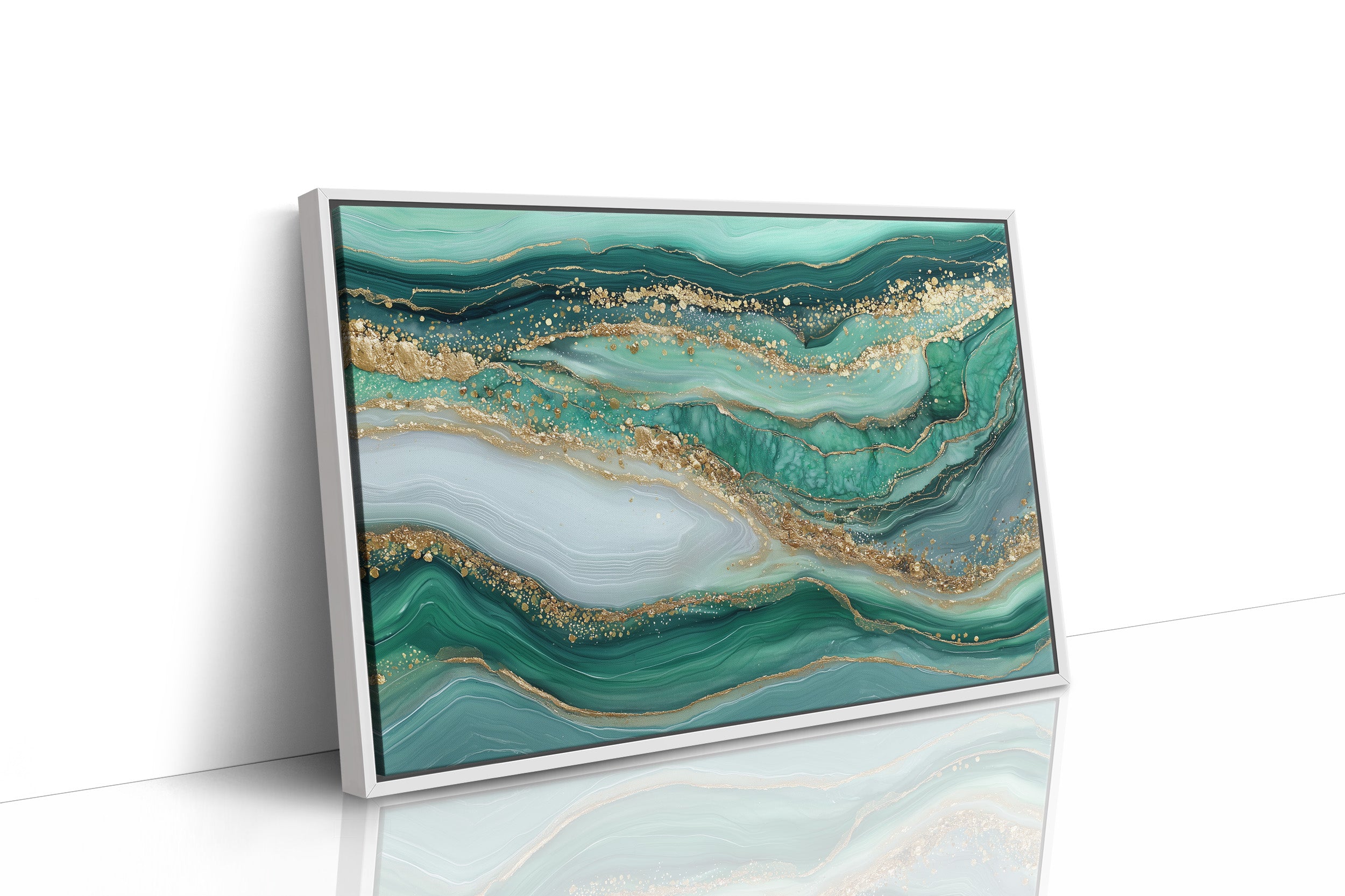Emerald Tides in Gold