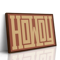 Retro Terracotta Howdy Typography Print