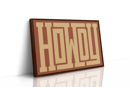 Retro Terracotta Howdy Typography Print