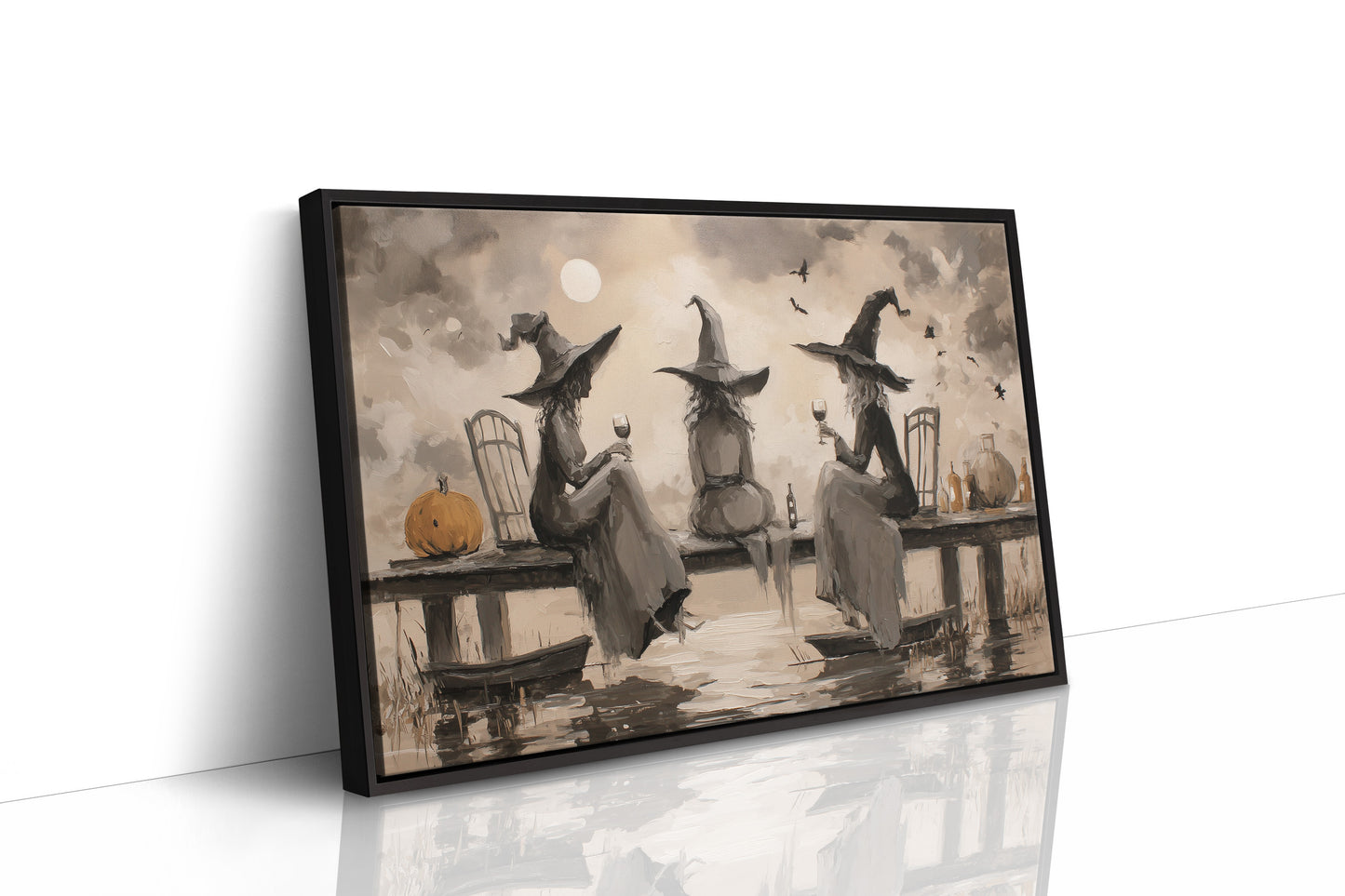 Moonlit Sisters Toast Autumn Spirits