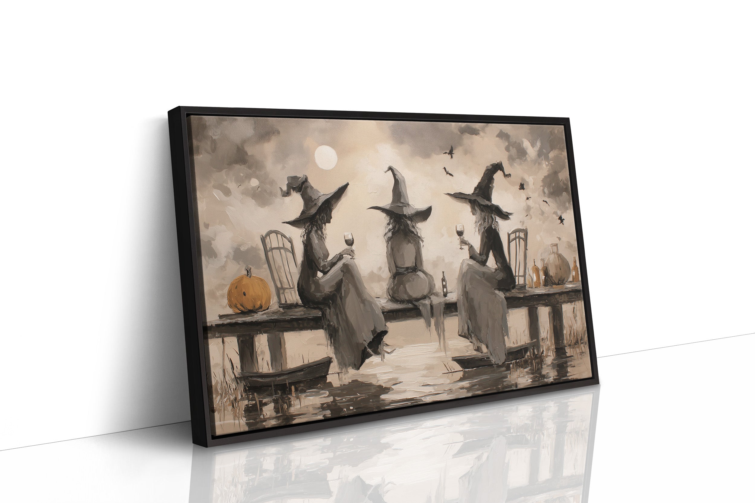 Moonlit Sisters Toast Autumn Spirits