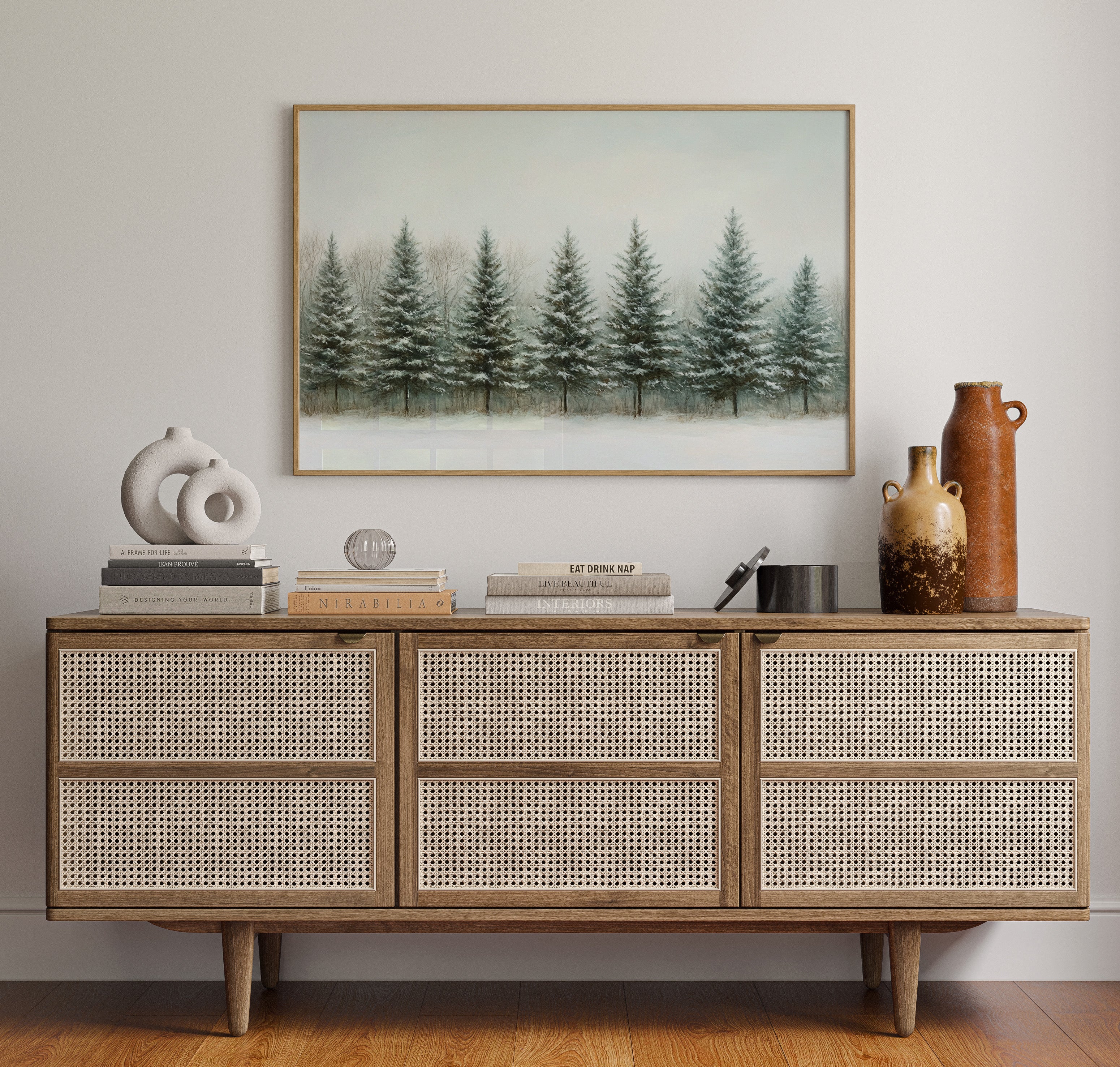 Evergreens Stand Their Winter Watch