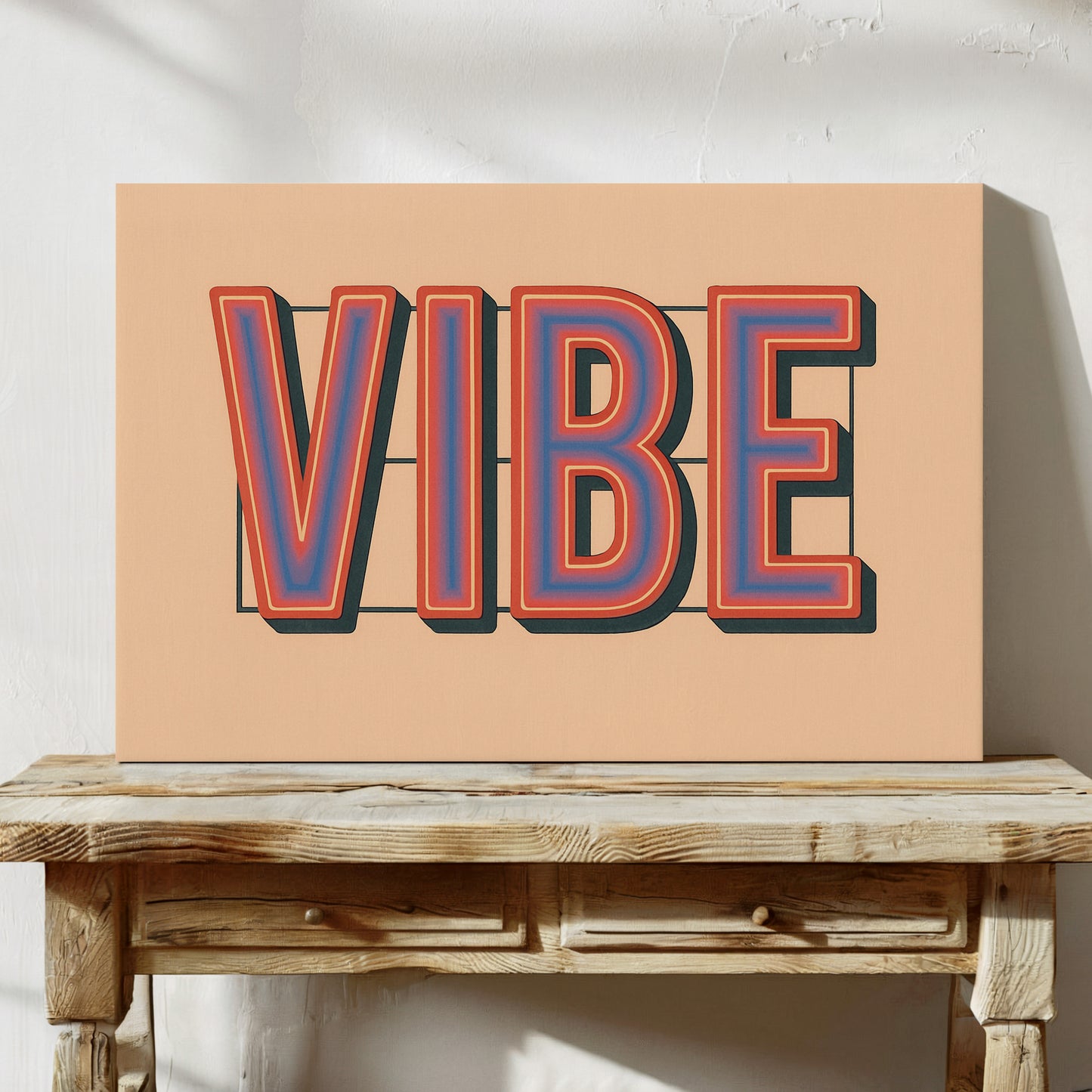 Retro VIBE Gradient Typography