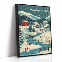 Alpine Village Under Winter Stars