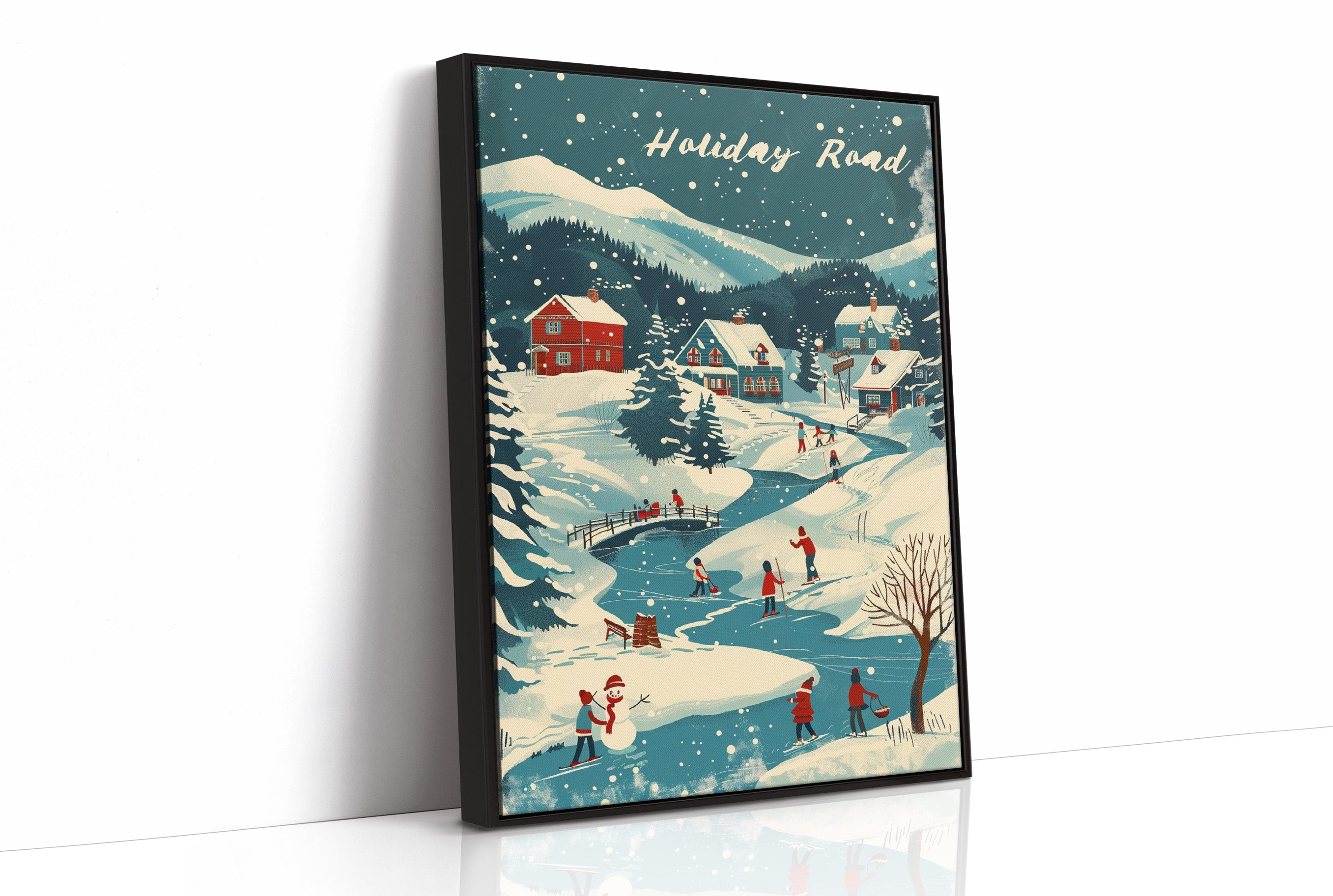 Alpine Village Under Winter Stars