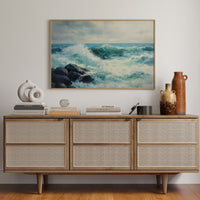 Ocean Swells Dance Against Stone