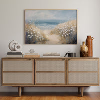 Coastal Daisies Dance Above Summer Waves
