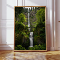 Majestic Waterfall Amidst Lush Greenery