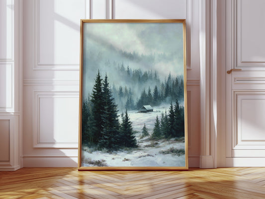 A Cabin Beneath Silent Pines