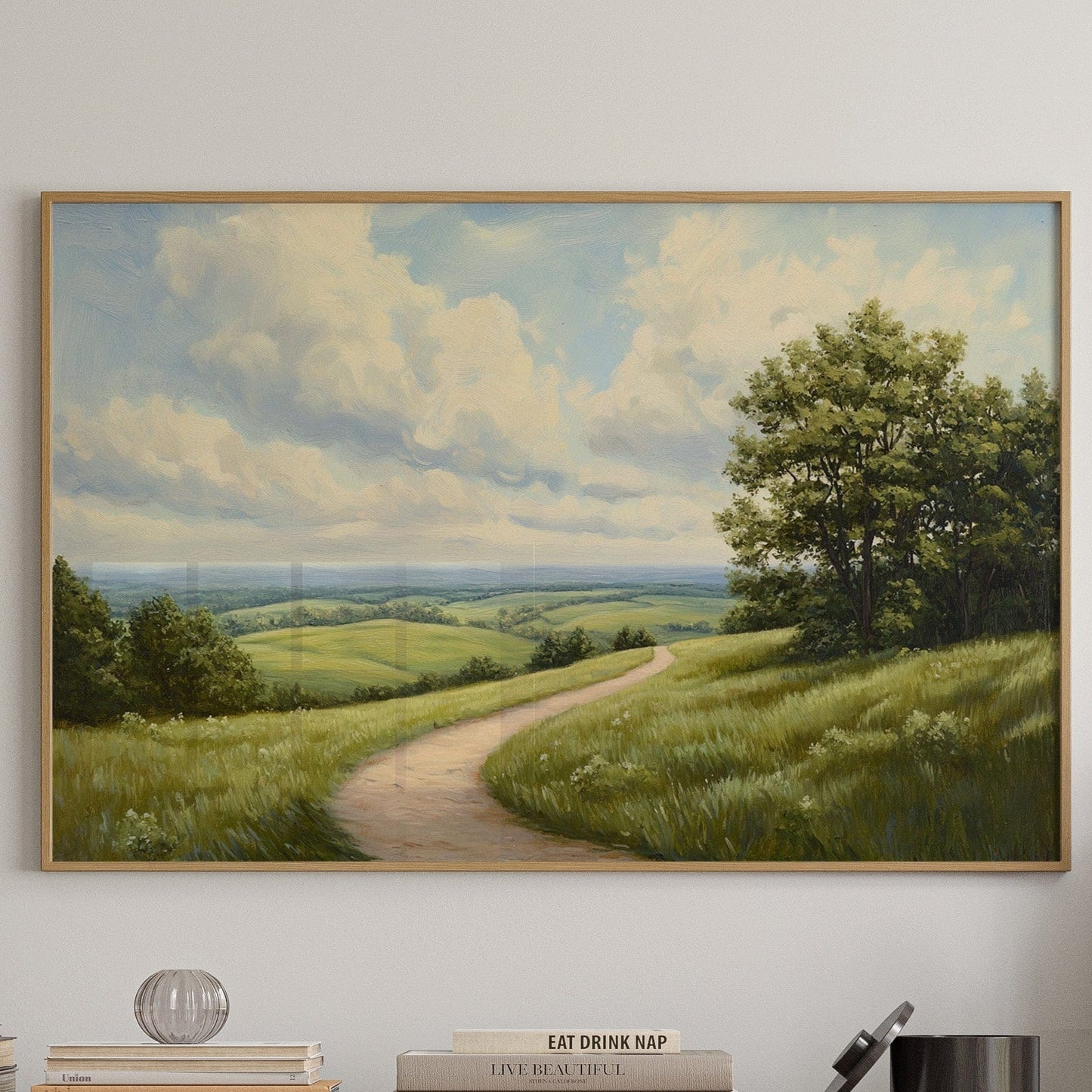 Summer Path Through Rolling Meadows