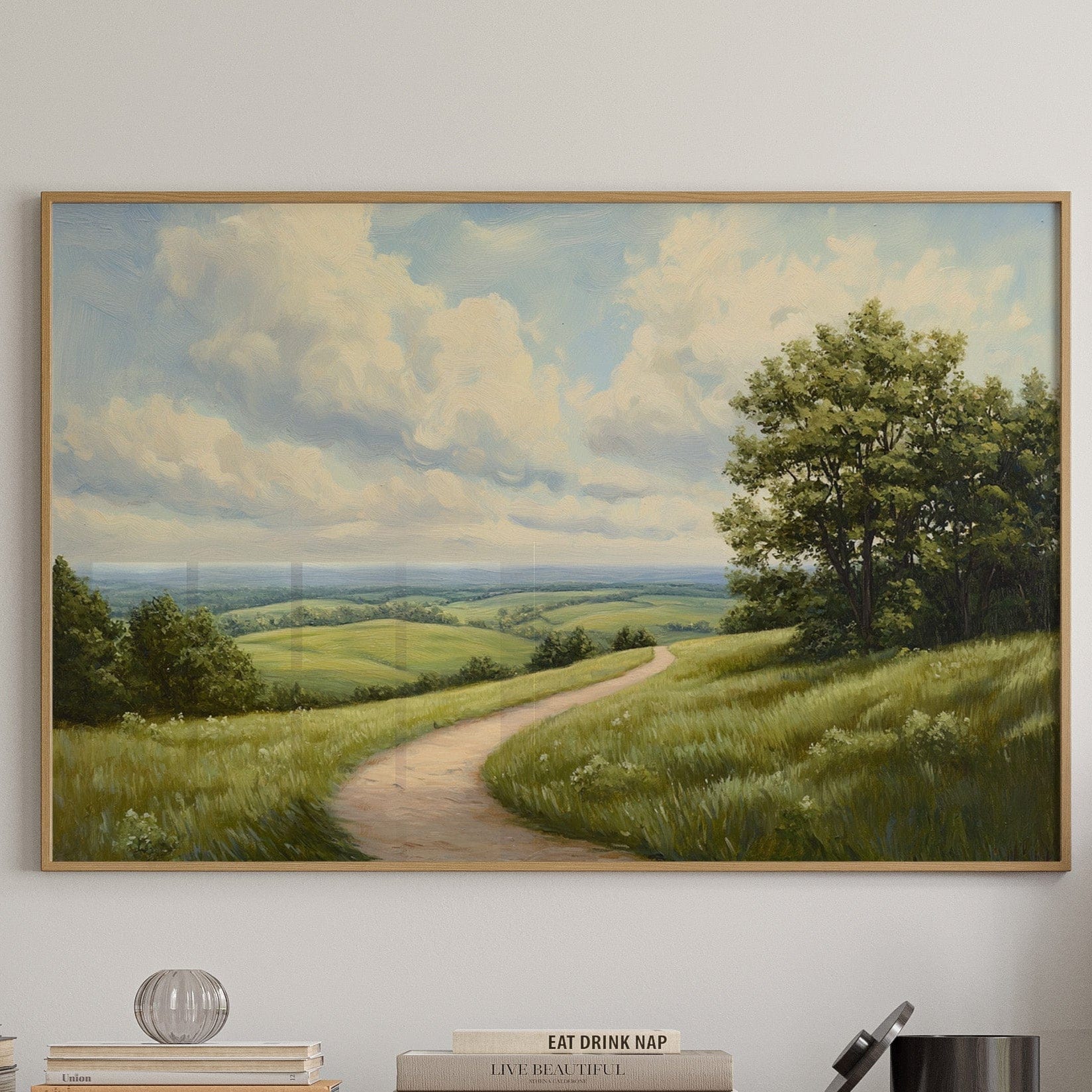 Summer Path Through Rolling Meadows