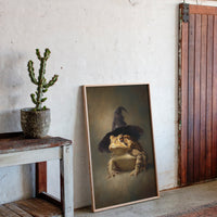 Charming Toad Witch Portrait - Whimsical Animal Art - Gallery Canvas image 9