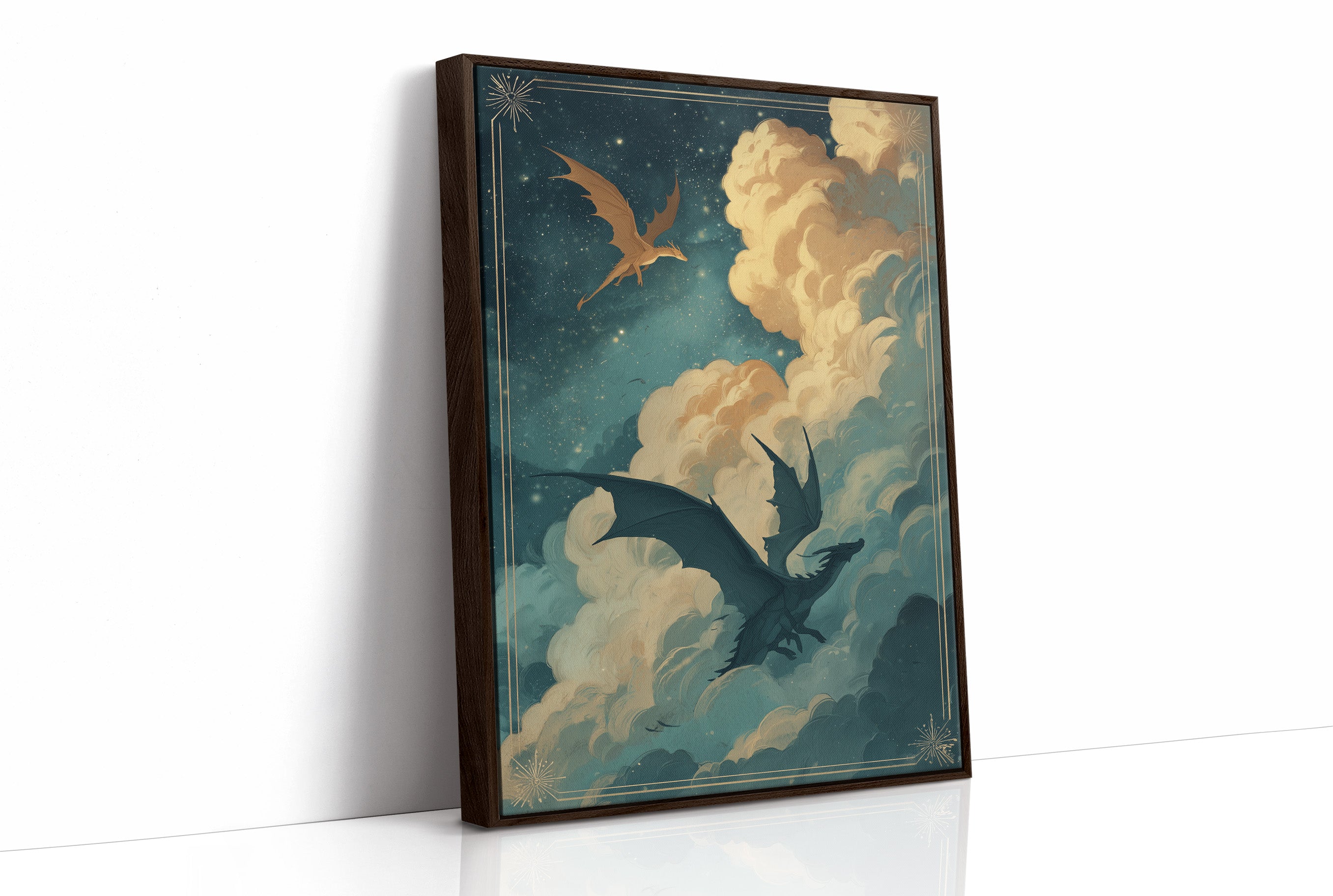 Celestial Dragons Dance Among Twilight Clouds