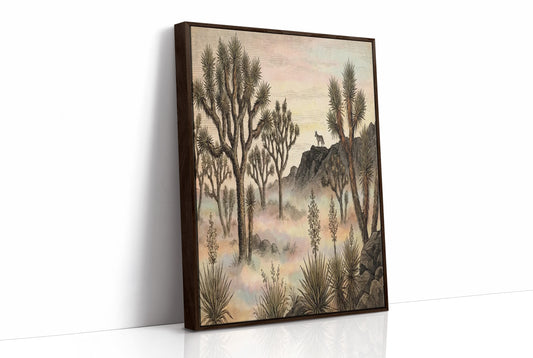 Coyote at Dawn Among the Joshua Trees