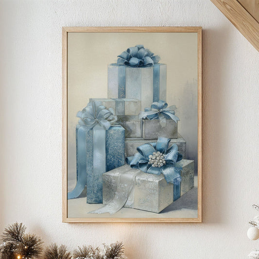 Blue Ribbons Wrap Winter's Secrets