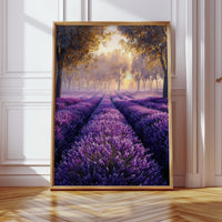 Lavender Fields in Golden Light