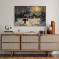 Moonlit Journey To Cabin Warmth